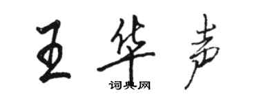 駱恆光王華聲行書個性簽名怎么寫