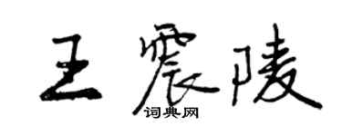 曾慶福王震陵行書個性簽名怎么寫