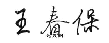 駱恆光王春保行書個性簽名怎么寫