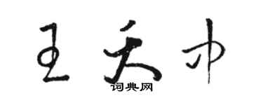 駱恆光王夭中草書個性簽名怎么寫