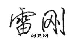 駱恆光雷剛行書個性簽名怎么寫