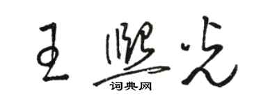 駱恆光王熙光草書個性簽名怎么寫