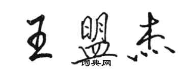 駱恆光王盟傑行書個性簽名怎么寫