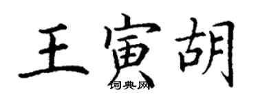丁謙王寅胡楷書個性簽名怎么寫