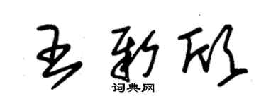 朱錫榮王新欣草書個性簽名怎么寫