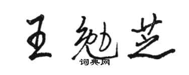 駱恆光王勉芝行書個性簽名怎么寫