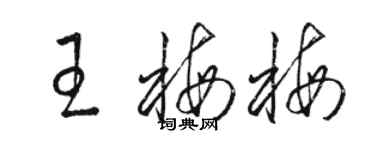 駱恆光王梅梅草書個性簽名怎么寫