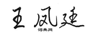駱恆光王鳳廷行書個性簽名怎么寫