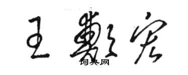 駱恆光王鄭宏草書個性簽名怎么寫