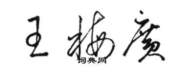 駱恆光王梅廣草書個性簽名怎么寫