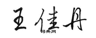 駱恆光王佳丹行書個性簽名怎么寫