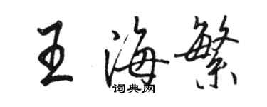 駱恆光王海繁行書個性簽名怎么寫