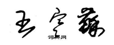 朱錫榮王寒蘇草書個性簽名怎么寫