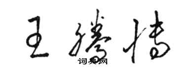 駱恆光王騰博草書個性簽名怎么寫