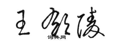 駱恆光王郁陵草書個性簽名怎么寫