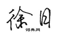 駱恆光徐日行書個性簽名怎么寫