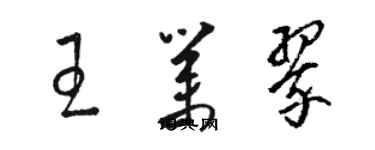 駱恆光王業翠草書個性簽名怎么寫