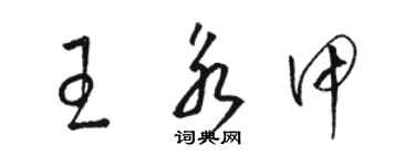 駱恆光王永甲草書個性簽名怎么寫