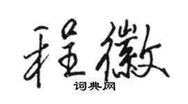 駱恆光程徽行書個性簽名怎么寫