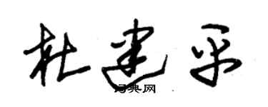 朱錫榮杜建平草書個性簽名怎么寫