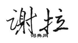 駱恆光謝拉行書個性簽名怎么寫