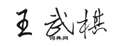 駱恆光王武棋行書個性簽名怎么寫