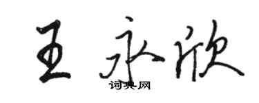 駱恆光王永欣行書個性簽名怎么寫