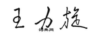 駱恆光王力旋草書個性簽名怎么寫