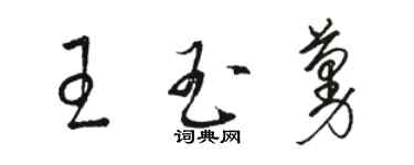 駱恆光王玉蔓草書個性簽名怎么寫