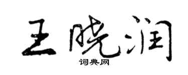 曾慶福王曉潤行書個性簽名怎么寫