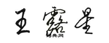 駱恆光王露星行書個性簽名怎么寫