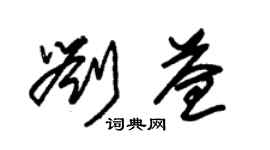 朱錫榮劉益草書個性簽名怎么寫