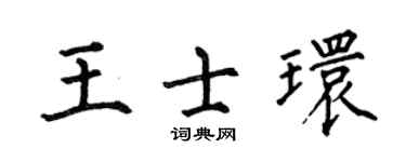 何伯昌王士環楷書個性簽名怎么寫