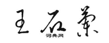 駱恆光王石蘭草書個性簽名怎么寫