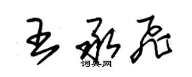 朱錫榮王承飛草書個性簽名怎么寫