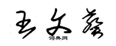 朱錫榮王文葵草書個性簽名怎么寫