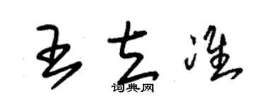 朱錫榮王立準草書個性簽名怎么寫