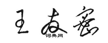 駱恆光王友密草書個性簽名怎么寫