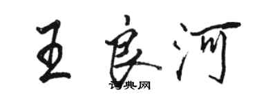 駱恆光王良河行書個性簽名怎么寫