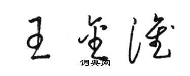 駱恆光王金淮草書個性簽名怎么寫