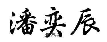 胡問遂潘奕辰行書個性簽名怎么寫