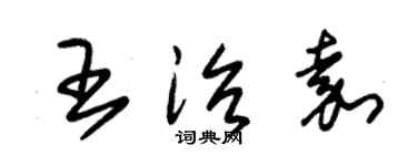 朱錫榮王治嘉草書個性簽名怎么寫