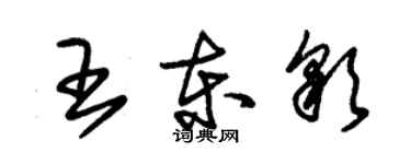 朱錫榮王東彩草書個性簽名怎么寫