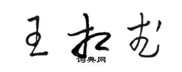 駱恆光王相武草書個性簽名怎么寫