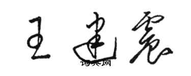 駱恆光王建震草書個性簽名怎么寫