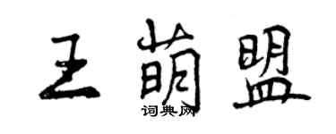 曾慶福王萌盟行書個性簽名怎么寫