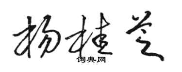 駱恆光楊桂芝草書個性簽名怎么寫
