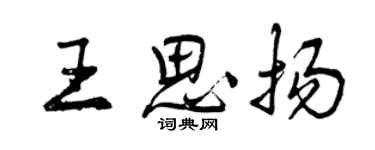 曾慶福王思揚行書個性簽名怎么寫