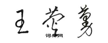 駱恆光王熒蔓草書個性簽名怎么寫