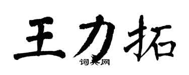 翁闓運王力拓楷書個性簽名怎么寫